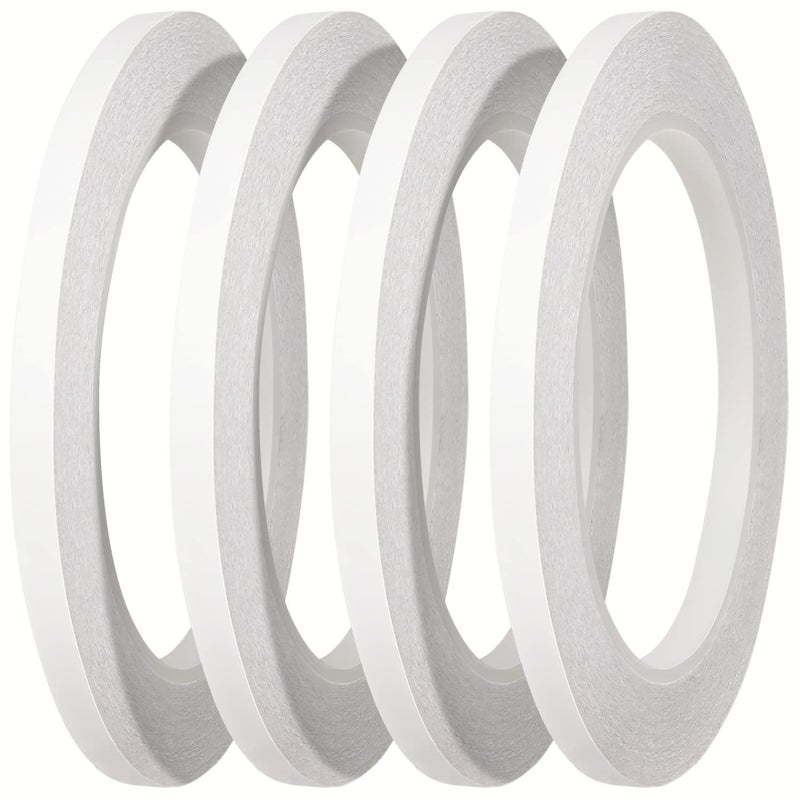 Zyilan Thin Double Sided Tape for Craft,Card Making,Gift,Scrapbooking and Office School Stationery Supplies,Tear-by-Hand, Paper Backing (4Rolls,1/4 Inch x 32 Yards Per Roll) - Image 1
